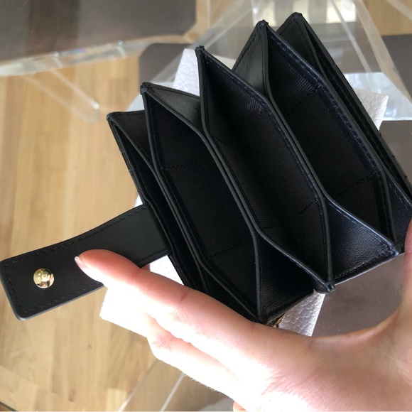 Christian Dior Lady Dior Jasmine Card Holder Wallet In Black Patent Leather - Picture 5 of 9